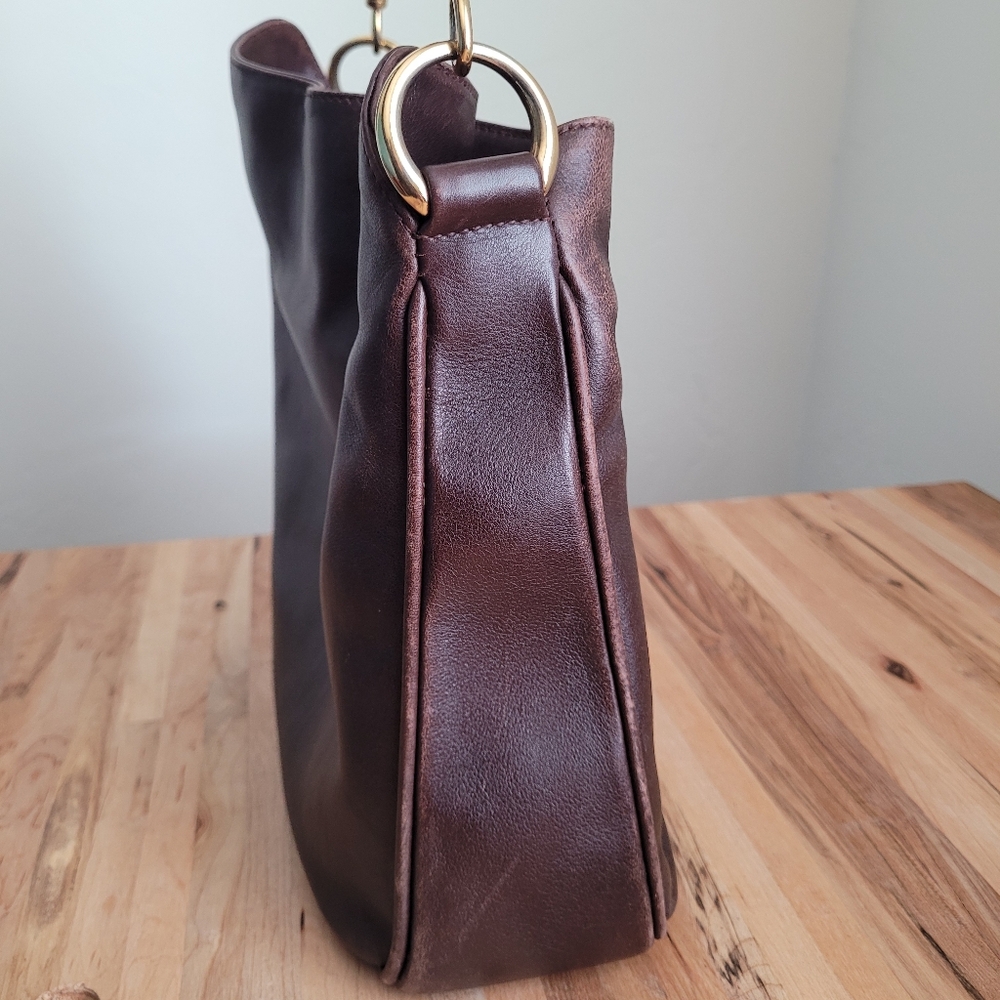 Imperfect Vintage Gucci Leather Shoulder Bag Bamboo Handle & Removable Strap - Picture 4 of 16